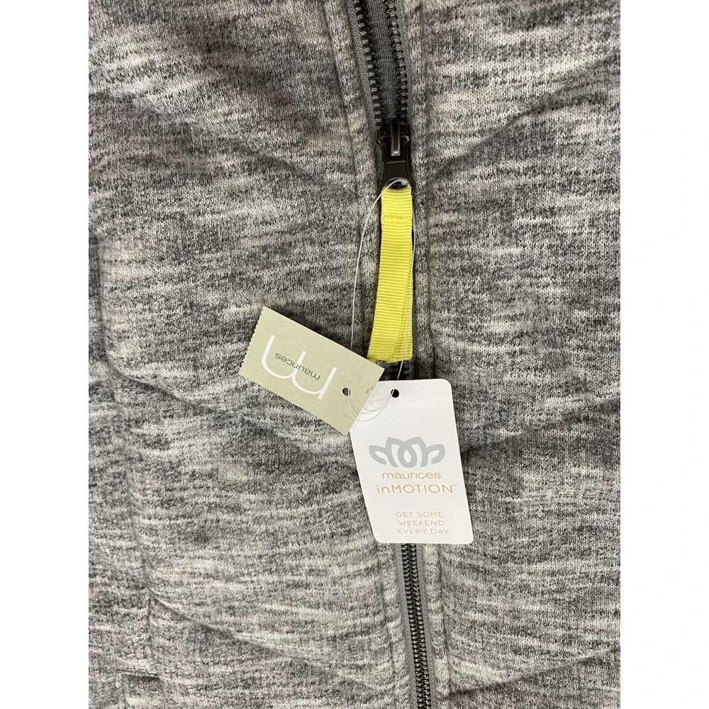 Women's Maurice's Grey Puffer‎ Vest Size XXL NWT